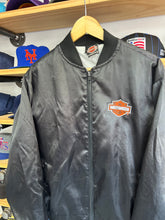 Load image into Gallery viewer, Vintage 1980s Harley Davidson Powertrain Operations Satin Employee Jacket Large
