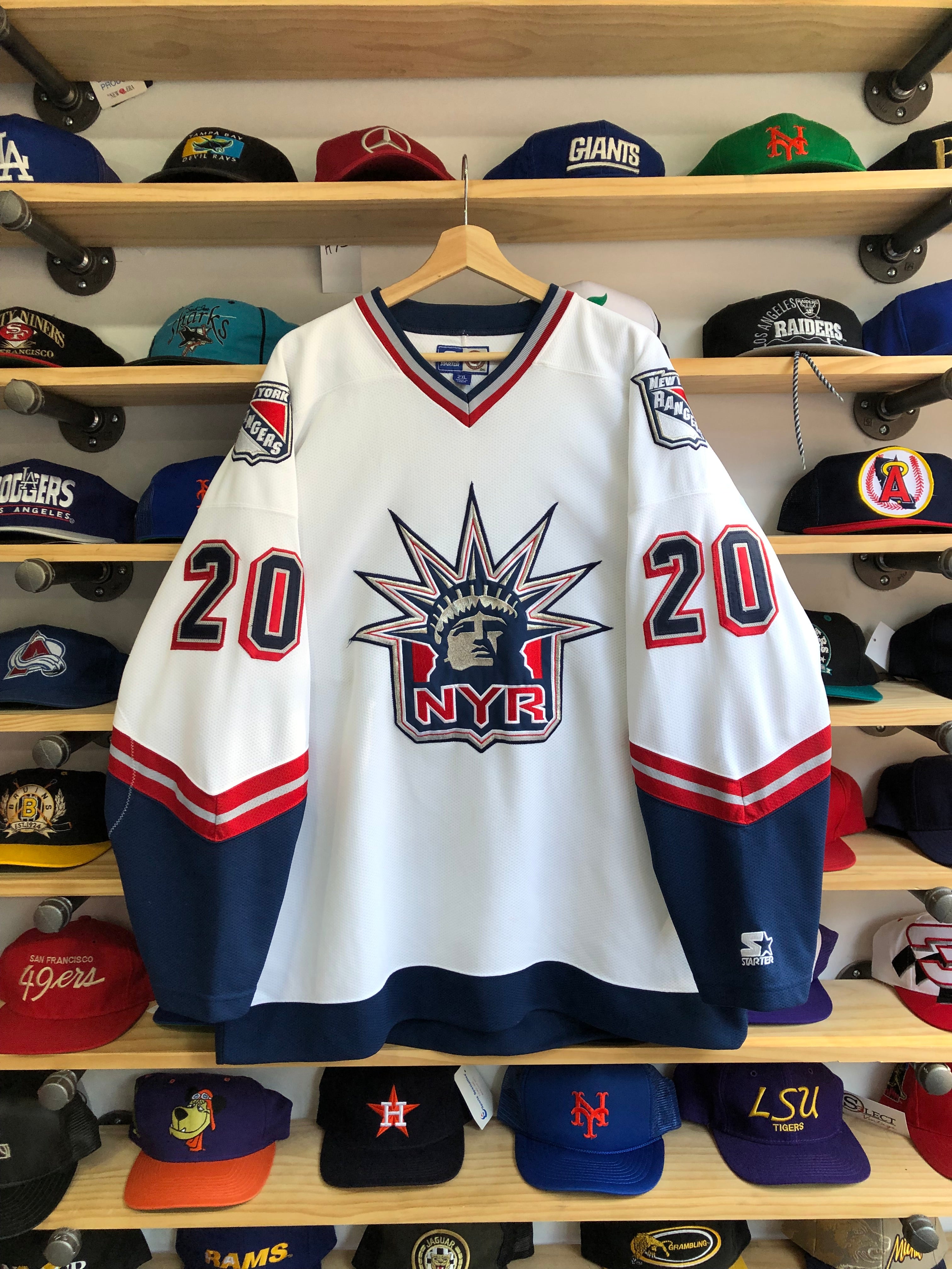 Vintage Starter New York Rangers Todd Harvey Lady Liberty Jersey