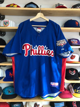 Load image into Gallery viewer, 2009 Majestic Philadelphia Phillies Chase Utley World Series Jersey Size XL
