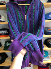 Load image into Gallery viewer, Vintage Coogi 3D Knit Textured Zip Up Hoodie Women’s Size 3XL
