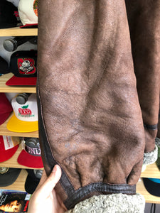 Vintage Calafate B-2 Chocolate Brown Shearling Bomber Size 2XL