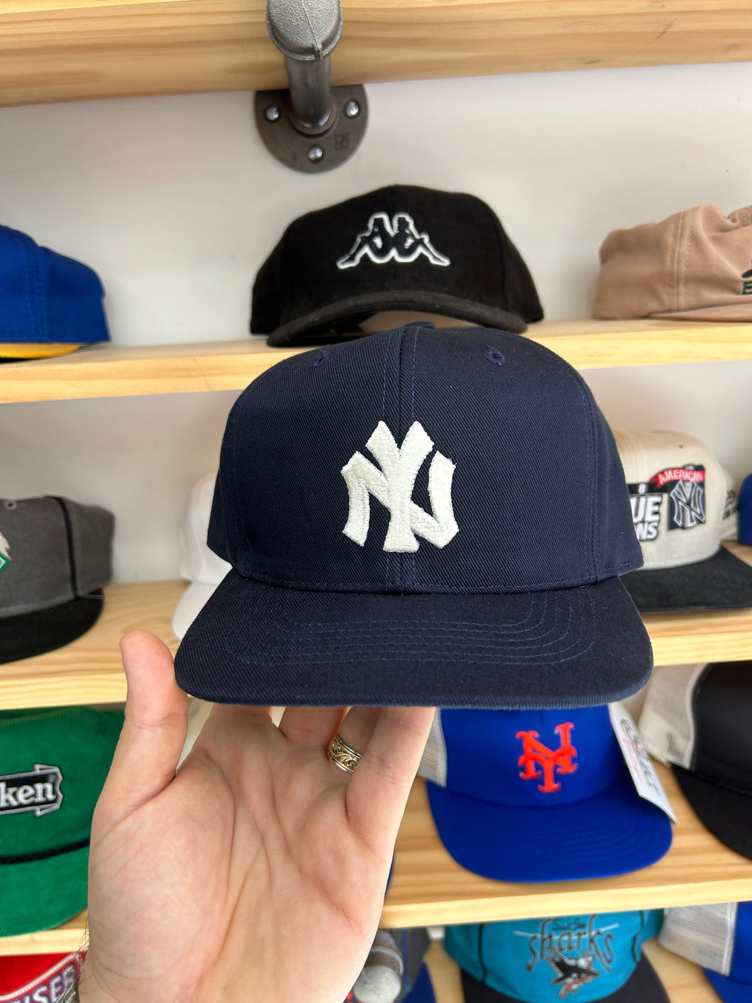 Vintage Yankees Navy Green Under Custom Snapback