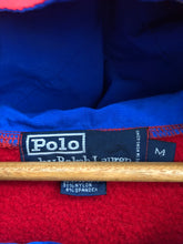 Load image into Gallery viewer, Vintage Polo Ralph Lauren Hi-Tech Fleece Quarter Zip Hooded Sweater Size Medium
