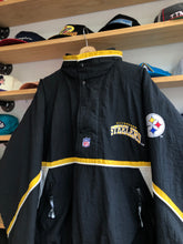 Load image into Gallery viewer, Vintage Starter Pittsburgh Steelers Quarter Zip Puffer Jacket Size Large
