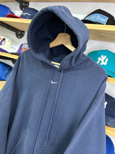 Load image into Gallery viewer, Vintage Y2K Nike Navy Blue Center Swoosh Hoodie XL
