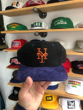 Load image into Gallery viewer, Vintage New York Mets Denim / Suede 2 Tone Snapback
