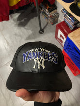 Load image into Gallery viewer, Vintage MLB New York Yankees Leather Velcro Back Hat
