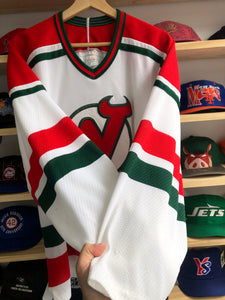 Vintage CCM Air-Knit New Jersey Devils Christmas Jersey Size Large