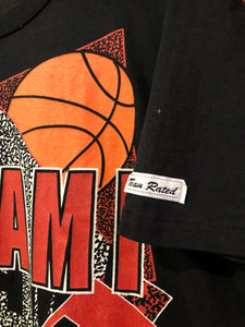Vintage Team Rated Miami Heat Logo Tee Size Large