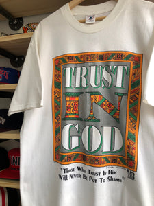 Vintage Trust In God Tee Size XL