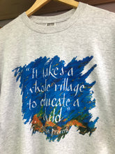 Load image into Gallery viewer, Vintage “It Takes A Village” African Proverb Tee Size XL
