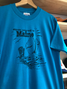 Vintage Expose Yourself To Maine Humor Tee Size Large