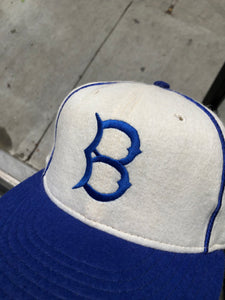 Vintage Brooklyn Dodgers Wool Annco Fitted Hat Size 7 1/8
