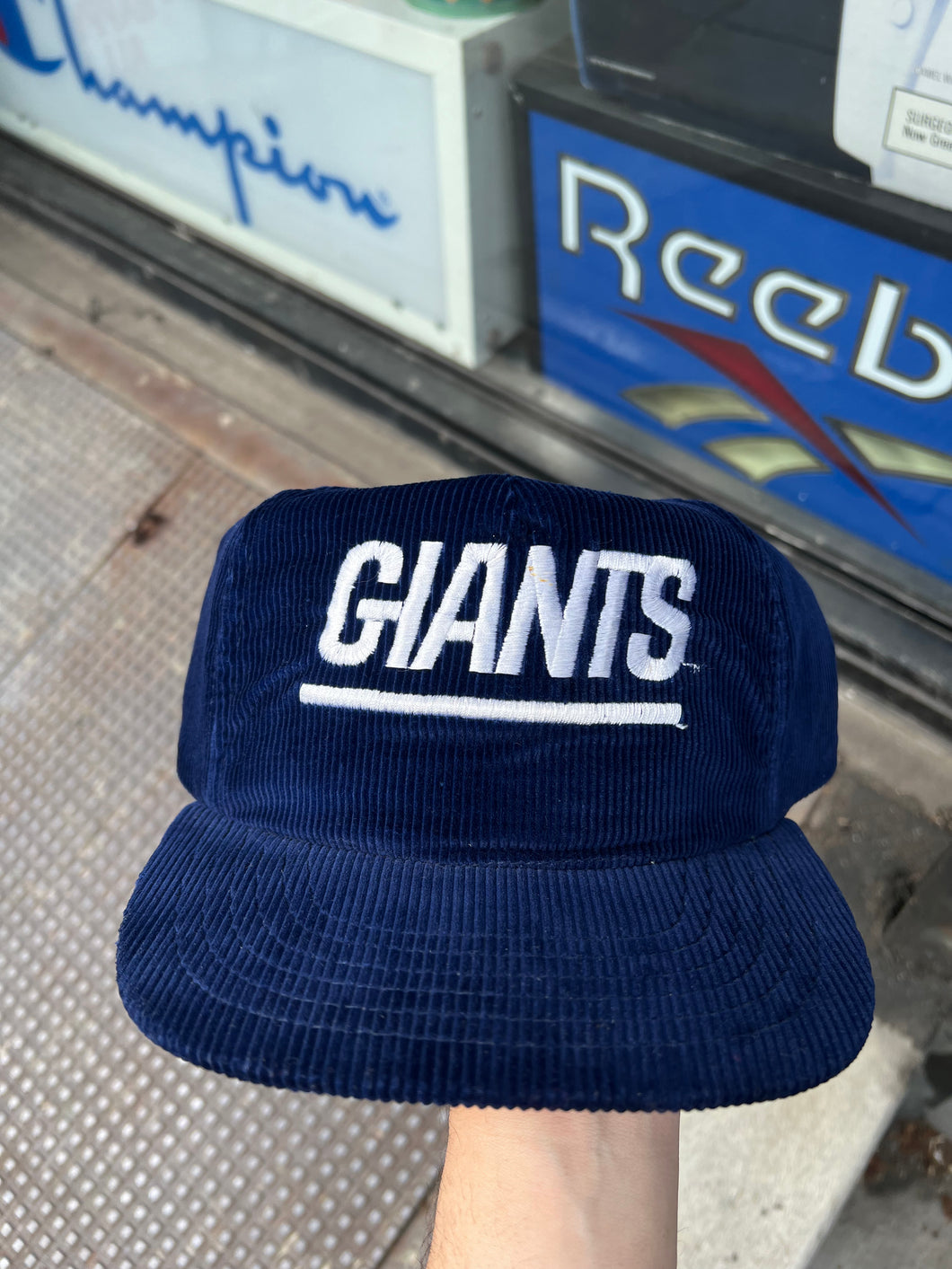 Vintage New York Giants Spellout Corduroy Snapback