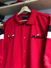 Load image into Gallery viewer, Vintage Fubu NBA Chicago Bulls Warm Up Button Top Size XL/2XL
