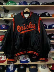 Vintage Early 80s MLB Baltimore Orioles Satin Jacket Size XXL