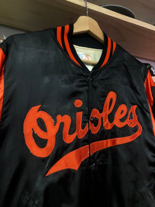 Vintage Early 80s MLB Baltimore Orioles Satin Jacket Size XXL