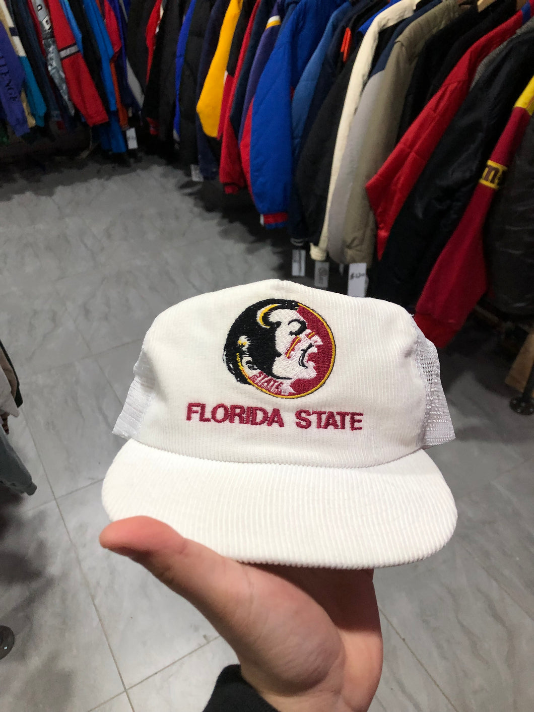 Vintage FSU Seminoles Corduroy Trucker Hat