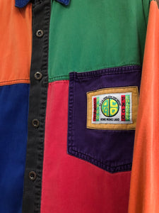 Vintage Paco Jeans Colorblock Button Shirt Size Medium/Large