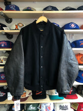 Load image into Gallery viewer, Vintage King Pin Movie Cast &amp; Crew Wool/Leather Varsity Jacket Size XL
