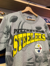 Load image into Gallery viewer, Vintage 1997 Pittsburgh Steelers All Over Print Tee Size Large
