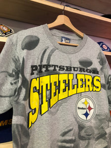 Vintage 1997 Pittsburgh Steelers All Over Print Tee Size Large