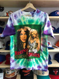 2008 Britney Spears Circus Tour Boot Tie Dye Tee Size Medium