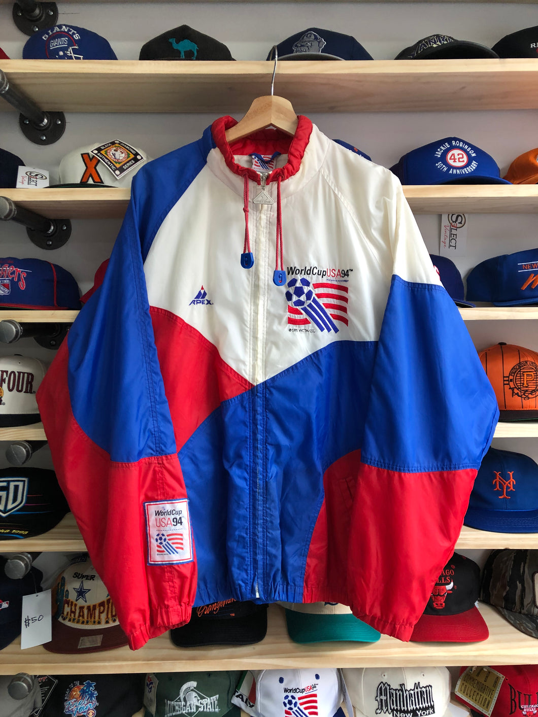 Vintage Apex One 1994 World Cup USA Windbreaker Size Large