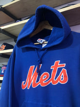Load image into Gallery viewer, Vintage Majestic New York Mets Spellout Hoodie Size Medium
