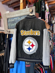 Vintage Pittsburgh Steelers GIII Suede Chenille Jacket Large