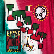 Load image into Gallery viewer, Vintage Single Stitched Tye-Die Brine Soccer International Series Double Sided Italy Tee Size XL
