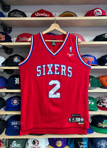 Vintage Reebok Hardwood Classics Sixers Moses Malone Jersey Size Medium