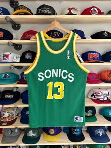 Vintage Early 90s Champion Seattle Super Sonics Kendall Gill Jersey 48 XL
