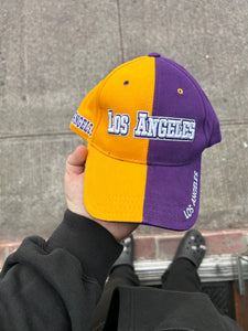 Vintage Early 2000s Bootleg Los Angeles Lakers Velcroback hat