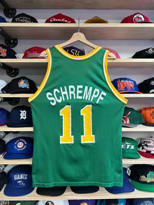 Vintage Early 90s Champion Seattle Sonics Detlef Schrempf Jersey Size 44/L