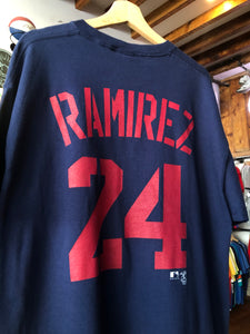 Vintage 1999 Pro Player Cleveland Indians Manny Ramirez Jersey Tee Size XL