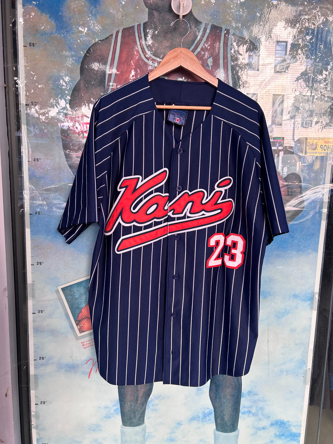 Vintage Karl Kani Pinstriped Baseball Jersey XL