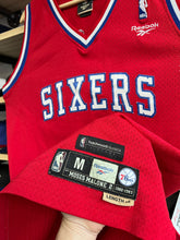 Load image into Gallery viewer, Vintage Reebok Hardwood Classics Sixers Moses Malone Jersey Size Medium
