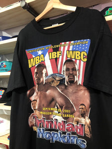 Vintage 2001 Hopkins Vs Trinidad Boxing Promo Tee Size XL