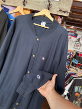Load image into Gallery viewer, Vintage Champion Reverse Weave Navy Blue Snap Button Sweater Jacket XL / XXL
