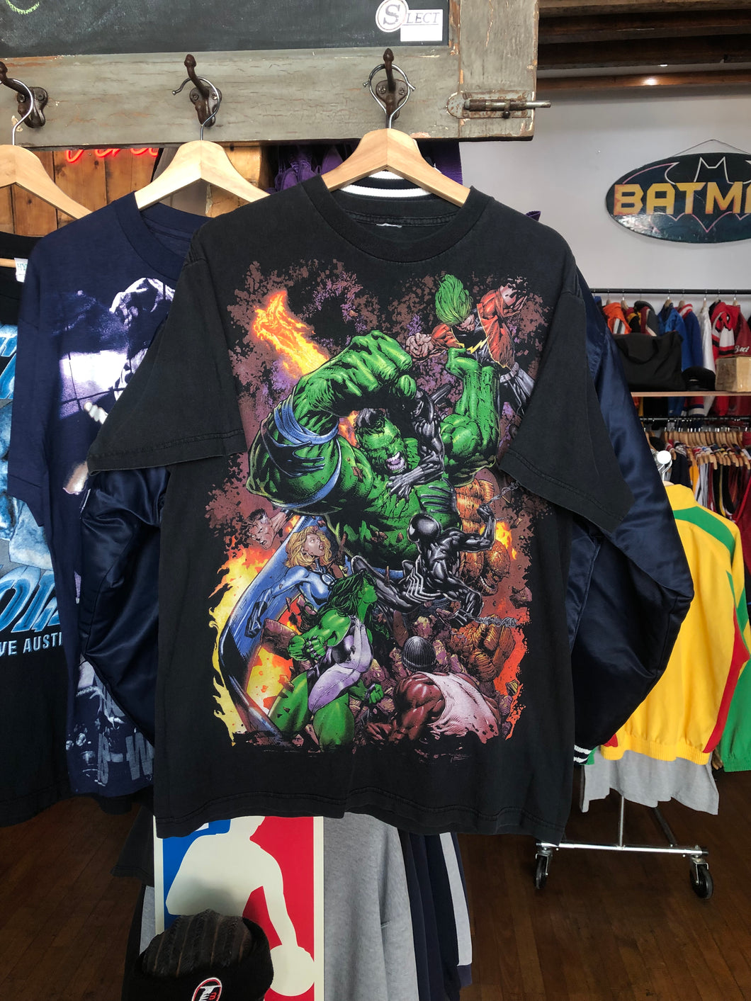 Vintage 2000s Marvel Hulk Fantastic Four Character Shirt Size Large
