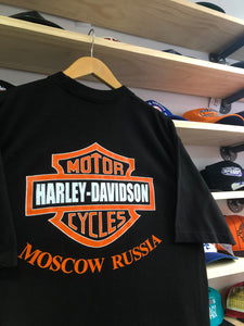 Vintage Deadstock Harley Davidson Moscow Russia Tee Size L/XL