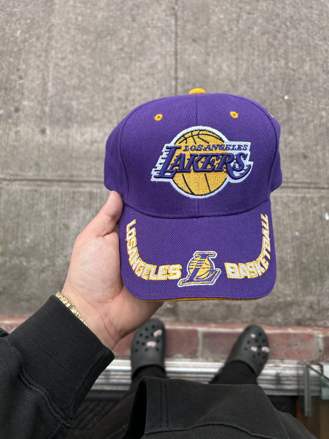 Vintage Early 2000s Los Angeles Lakers Reebok Velcro Hat