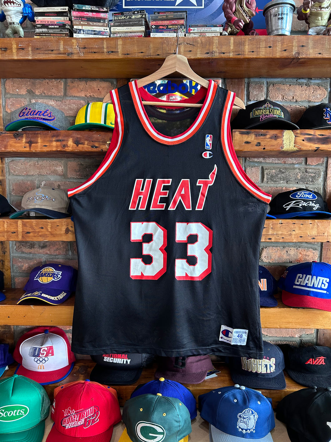 Vintage Miami Heat Alonzo Mourning Champion Jersey 48 XL