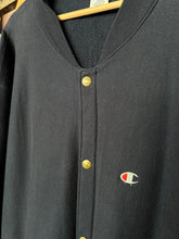 Load image into Gallery viewer, Vintage Champion Reverse Weave Navy Blue Snap Button Sweater Jacket XL / XXL
