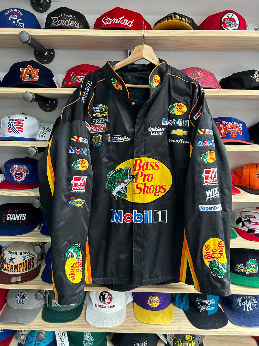 Vintage NASCAR Tony Stewart Chase Authentics Bass Pro Shops Jacket 2XL