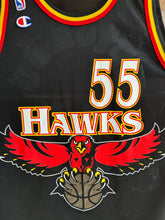 Load image into Gallery viewer, Vintage Atlanta Hawks Dikembe Mutombo Big Hawk Jersey 44 Large

