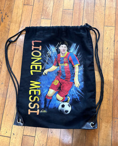 Vintage Bootleg Lionel Messi Double sided string bag