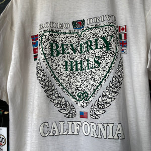 Vintage Single Stitched Rodeo Drive California Beverley Hills Tee Size XL