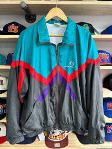 Vintage 1980s Sergio Tacchini Multicolor Windbreaker Jacket 42 Large